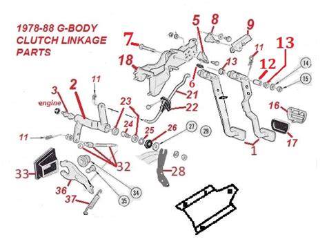 78 88 G Body Clutch Linkage Parts Chicago Muscle Car Parts Inc