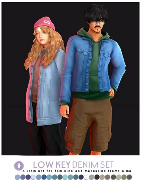 Low Key Denim Set Pants Sims4mods