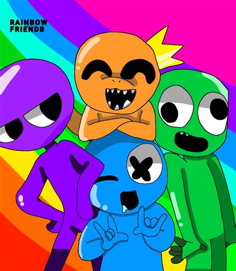 Rainbow Friends 🌈 In 2022 Rainbow Blue Anime Cute Stickers