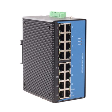 16 Port Industrial Din Rail Ethernet Switch China Industrial Ethernet