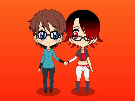 Chibi Love Couple By Thereaperproject On Deviantart