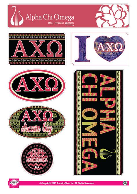 Alpha Chi Omega Bohemian Stickers Sororityshop