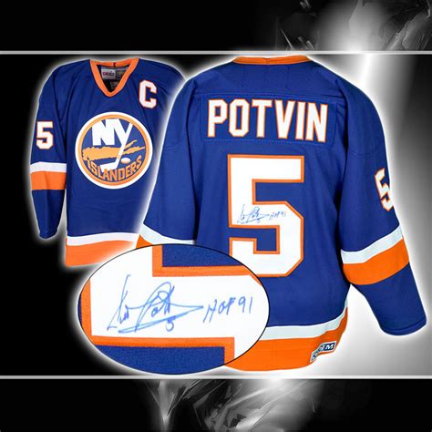 Denis Potvin New York Islanders Autographed Jersey With Hof Inscription