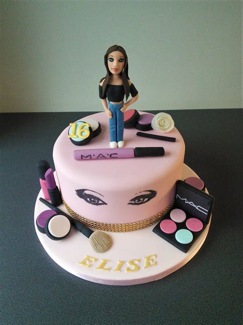 Check out our make up cakes selection for the very best in unique or custom, handmade pieces from our makeup remover shops. Cosmetics, make up cake with girl figurine | Birthday cake ...