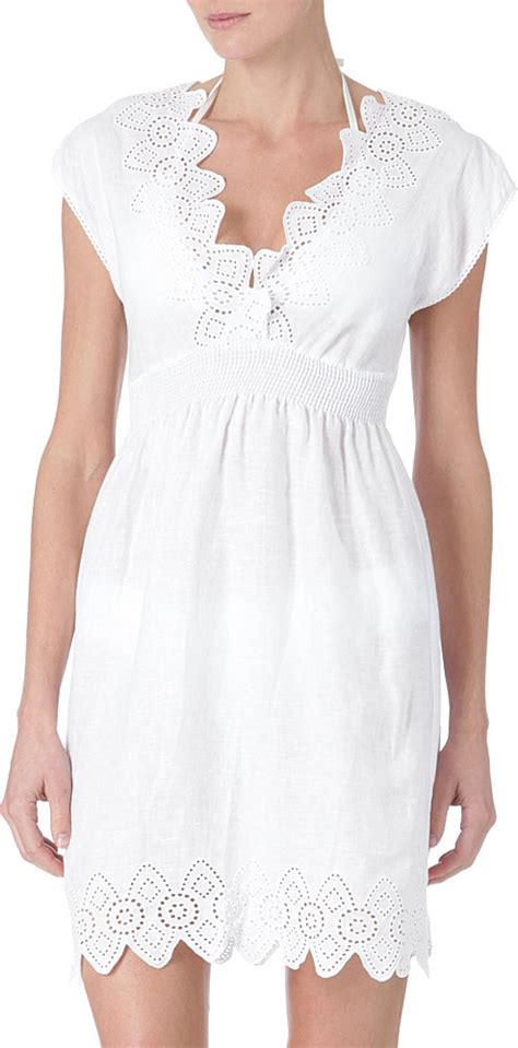 Heidi Klein Soleil Cotton Beach Dress In White Wht Soleil Lyst