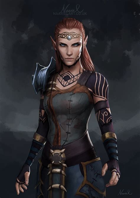 elder scrolls online commission elf by naariel elves fantasy heroic fantasy fantasy warrior