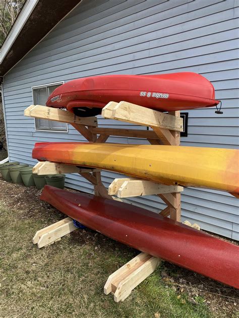Finally Got Around Making A Kayak Rack This Weekend Kayaking