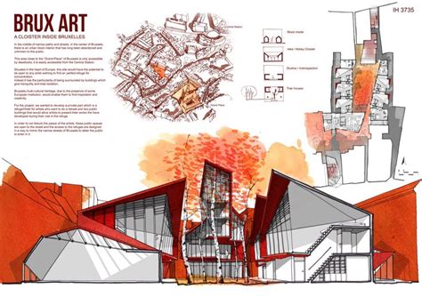 The Brochure Is Designed To Look Like An Architectural Drawing And It