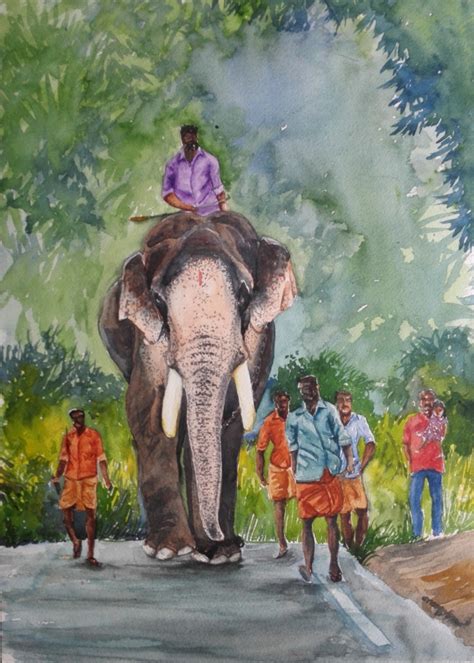 Kerala Elephant Painting