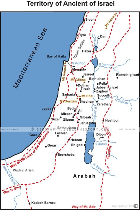 Kingdom Of Ancient Israel Map