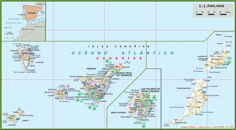 Canary Islands Map Photos