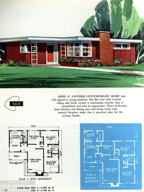 1950s House Plans Home Interior Design
