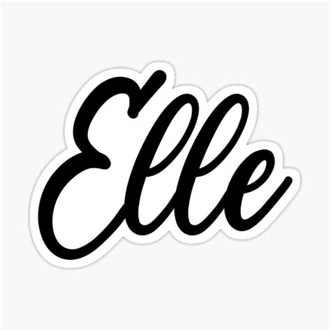 Elle Name Stickers Redbubble