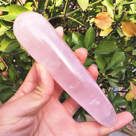 14 16cm Natural Rose Quartz Crystal Wand Personality Pink Quartz Massage Stick Gemstone Beauty