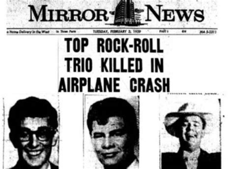 The Day The Music Died Buddy Holly Ritchie Valens And Big Bopper Died