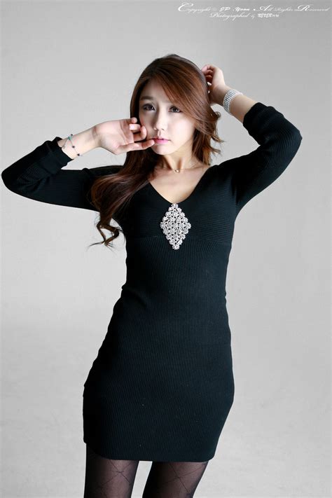 Kim Ha Eum In Black Mini Dress Korean Models Photos Gallery