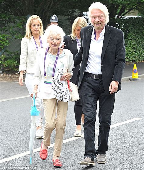 Virgins Richard Branson At Wimbledon With Mother Eve And Daughter Holly Daily Mail Online