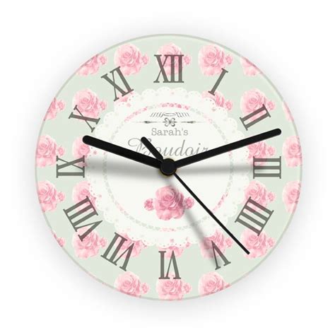 Personalised Vintage Rose Clock By Sassy Bloom As Seen On Tv