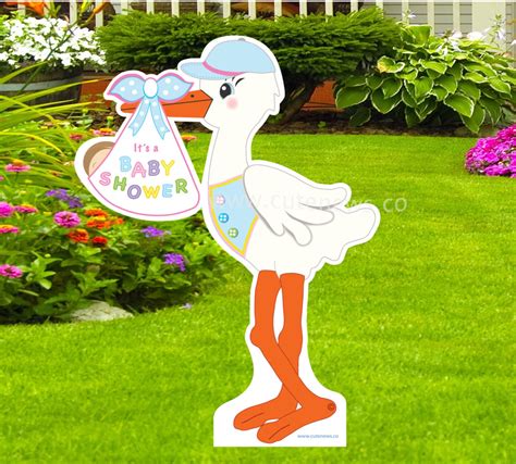 Baby Shower Stork Sign Yard Decoration Gender Neutral Outdoor Etsy