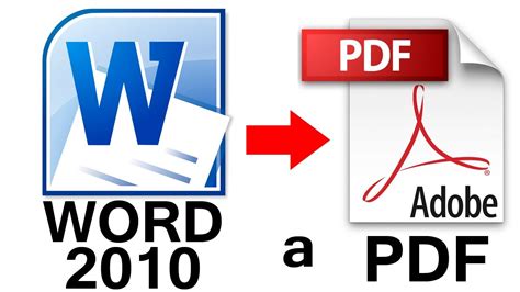 Convierte archivos pdf escaneados en archivos word editables. Como Convertir de Word 2010 a PDF sin Programas - YouTube