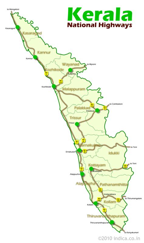 Central kerala from mapcarta, the open map. Road Networks in Kerala