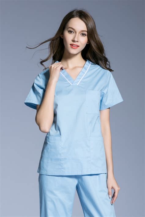 buy 2017 new color women s short sleeve shoulder snap button medical scrub