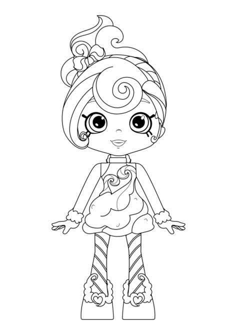 Shoppies Candy Sweets Coloring Pages Shopkins Coloring Pages