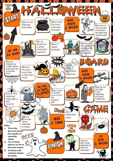Printable Halloween Board Games
