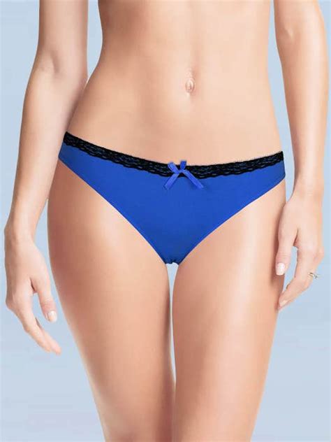 Shyle Royal Blue Lace Thong Panty Buy Women Panties At