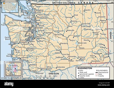 Map Washington High Resolution Stock Photography And Images Alamy
