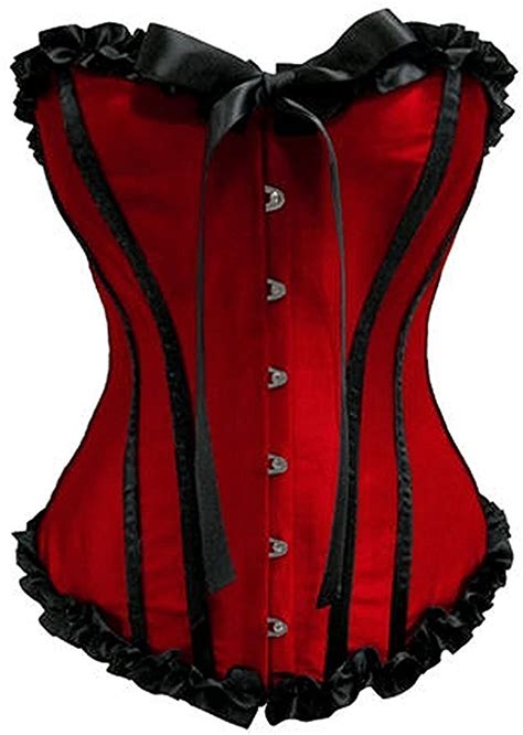 Shaperx Womens Lace Up Boned Sexy Plus Size Overbust Corset Bustier Top With G Ebay