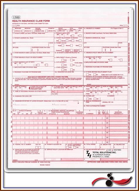 Hcfa 1500 Claim Form Sample Form Resume Examples Xy1qng9kmz