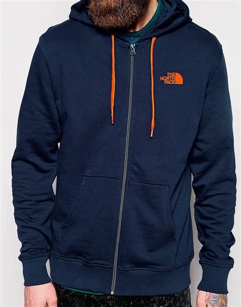 Lyst The North Face Hoodie With Zip Up In Blue For Men