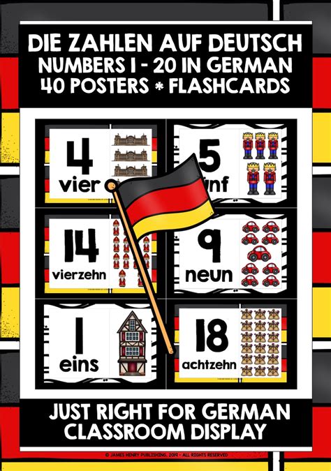 Deutsche Zahlen German Numbers Display Posters These German Numbers 1