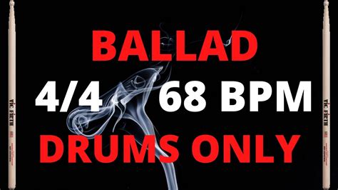 68 Bpm Drum Beat 44 Ballad Groove By Solidtracks Youtube