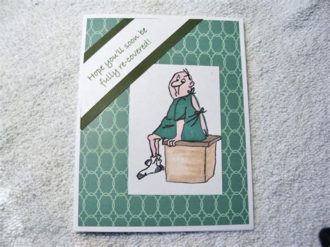 Get Well Cards Funny Masculine Handmade Stamped Cards Etsy Get Well
