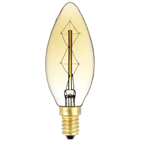 Retro Tungsten Filament Edison Light Bulbs C35 Candle Shaped E14 Small