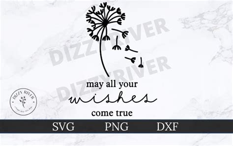 May All Your Wishes Come True Svg Dxf Png Cricut Cut File Silhouette
