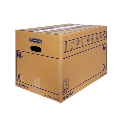 bankers box smoothmove standard moving box 350x350x550mm pack of 10 6207301