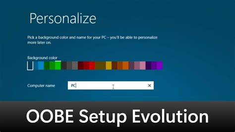 Windows Oobe Setup Evolution Youtube