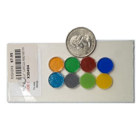 12 Circle Rainbow Assortment Fusible Pre Cut 8 Pack 96 Coe Fused Glass Jewelry Delphi Glass