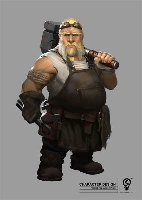 Artstation Character Design Dwarf Blacksmith Annadel Cinco