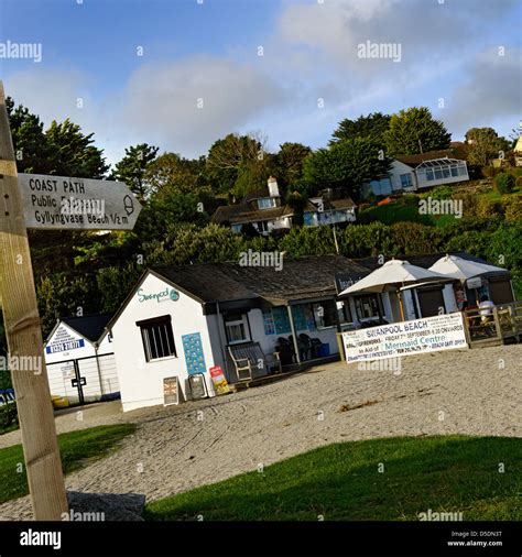 Swanpool Beach Cafe Falmouth Cornwall Stock Photo Alamy