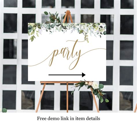 Printable Party This Way Sign Template Instant Download Etsy Australia