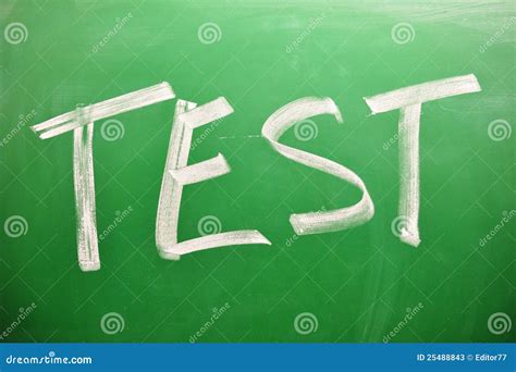 Test Word Stock Image Image Of Black Lesson Green 25488843