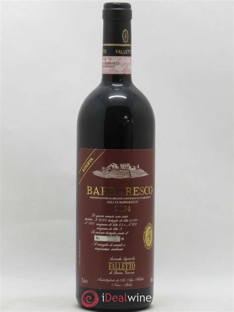 Buy Barbaresco Asili Riserva Falletto - Bruno Giacosa 2004 (lot: 4551)