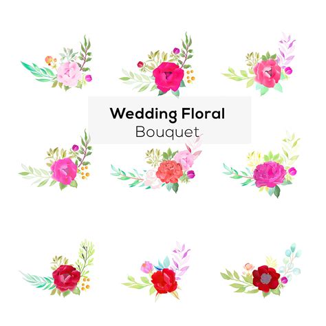 Beautiful Floral Bouquet Vector Design Images Vintage Floral Wedding