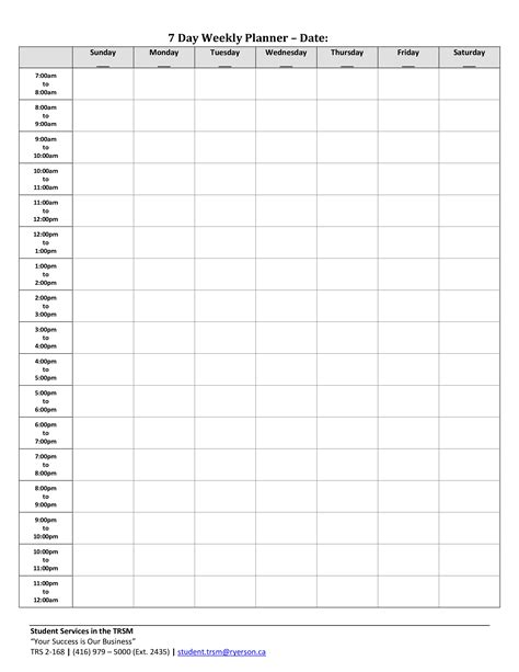 Weekly Day Planner Templates At