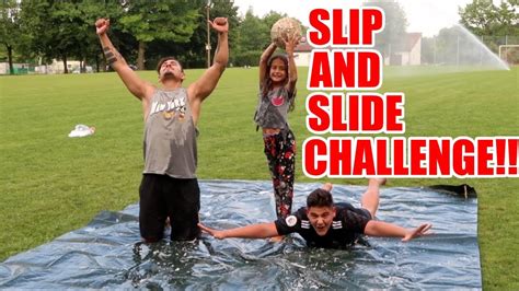 Slip And Slide Challenge Mit Tbatb Youtube
