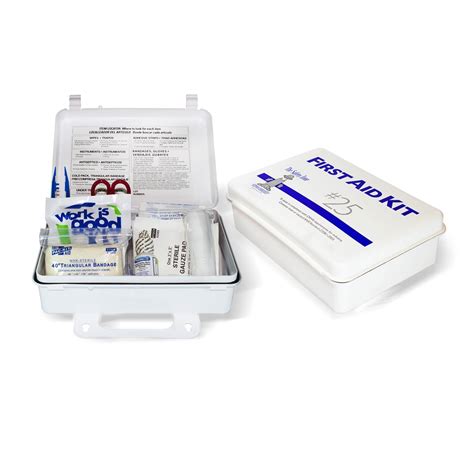 25 Person Metal First Aid Kit With Wall Mountable Clips